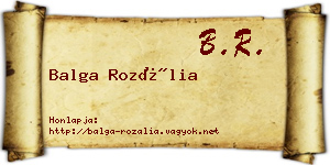 Balga Rozália névjegykártya