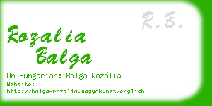 rozalia balga business card